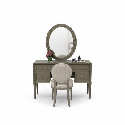 Kaptafel Spiegel Krukje Luxe Compleet Slaapkamer Set 3-delig Houten Consoletafels