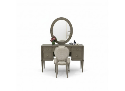 Kaptafel Spiegel Krukje Luxe Compleet Slaapkamer Set 3-delig Houten Consoletafels