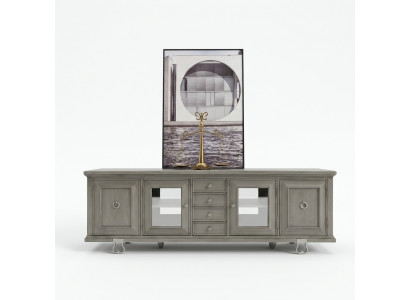 Console kast laag dressoir meubels kasten dressoir woonkamer sideboard hout grijs.