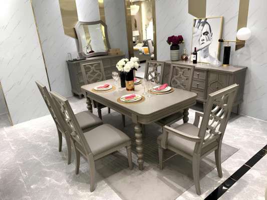 Eetkamer set Tafel Stoel Kruk Eetkamerset Stoelen Set 6-delig Antiek Stijl Nieuw