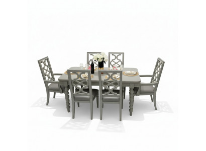 Eetkamer set Tafel Stoel Kruk Eetkamerset Stoelen Set 6-delig Antiek Stijl Nieuw