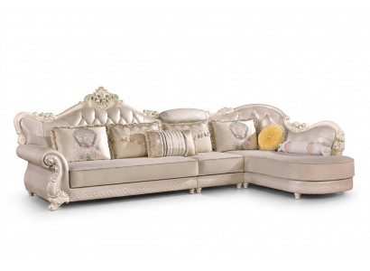 Chesterfield hoekbank bank bank bekleding meubels barok rococo stof leer