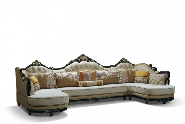 Sofa woonlandschap hoekbank bank gestoffeerde bank hout textiel bankstellen.