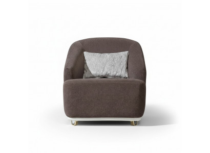 Fauteuil Eenpersoons 1-zits Bank Bank Woonkamer Meubels Metaal met Textiel
