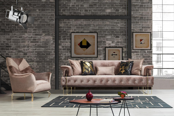 Bankstel Bankstel Bankstellen Fauteuil 3+3+1 zitsstoffen Modern