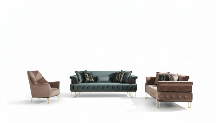 Bankstel Bankstel Bankstellen Fauteuil 3+3+1 zitsstoffen Modern