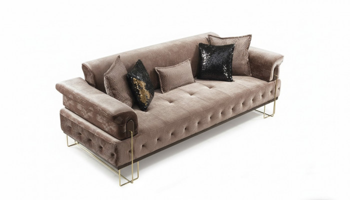 Luxe driezits bruine bank 3-zitsbanken Modern designmeubilair