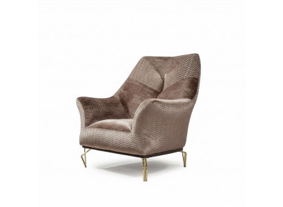 Fauteuil design woonkamer gestoffeerd hout gestoffeerd modern luxe bruin nieuw