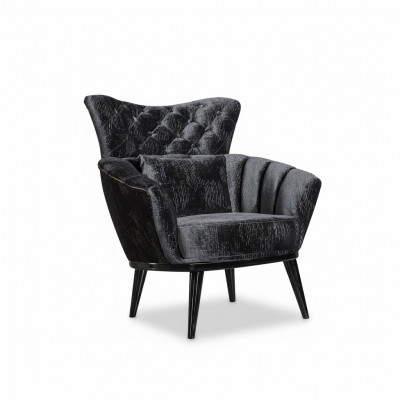 Meubelontwerp Fauteuil Modern Ontwerp Fauteuil Textiel Woonkamer zwart