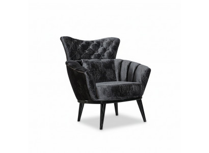 Meubelontwerp Fauteuil Modern Ontwerp Fauteuil Textiel Woonkamer zwart