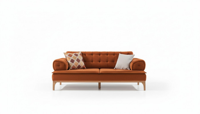 Bankstel bankstel banken bank fauteuil driezits 3+1 zits oranje