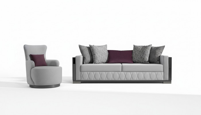Moderne luxe bankstel bankstel banken fauteuils 3+1 zits stof design