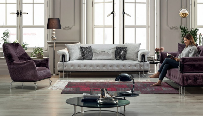 Luxe set bankstel 3+3+1 zitsbank bank banken fauteuils hout met metaal