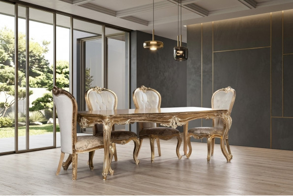 Tafel Eettafel Eetkamer Tafel Eetkamer Hout Tafels Barok Eet Luxe Meubels Nieuw