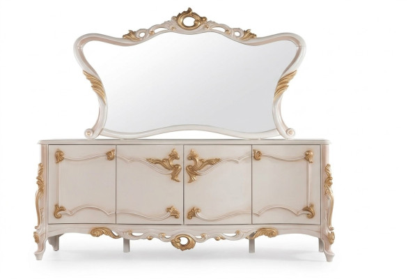 Dressoir met spiegel Garnituur Eetkamer barok commodes Houten commode Houten kast Nieuw