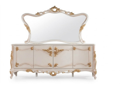 Dressoir met spiegel Garnituur Eetkamer barok commodes Houten commode Houten kast Nieuw