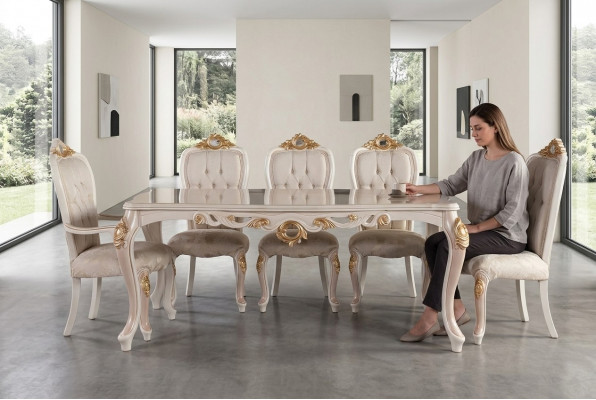 Eetkamer eettafel stoel luxe set eetkamerstoel tafel tafels hout groep