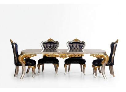 Stel 4x stoelen eetkamerstoel stoel leun luxe eetkamer Ess stijl barok 4-delig.
