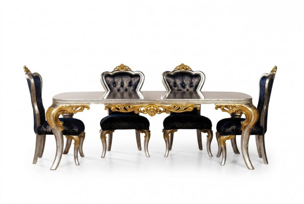 Eetkamer Eettafel 4x Stoel Groep Garnituur Hout Tafel Tafels Stoelen Stoel Set