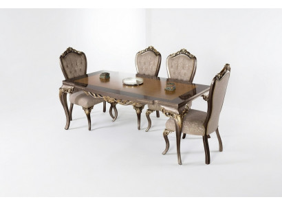 Eetkamer Eettafel Stoel Set Groep Garnituur Tafel Tafels Garnituur Luxe 5-delig.