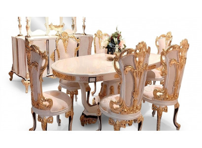 Tafel Luxe Eettafel Eetkamer Tafel Eetkamer Hout Tafels Barok Eetmeubelen Nieuw