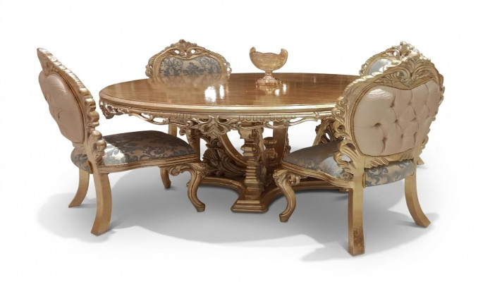 Ronde eettafel eetkamertafel eettafels tafel barok eet luxe meubels hout