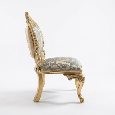Eetkamerstoel Stoel Stoelen Hout Luxe Eetkamer Eten Stof Stijl Barok Leuning