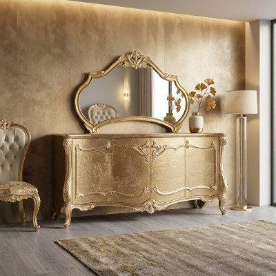 Stel dressoir met spiegel set dressoir houten groep sideboard meubels barok