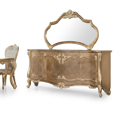 Stel dressoir met spiegel set dressoir houten groep sideboard meubels barok