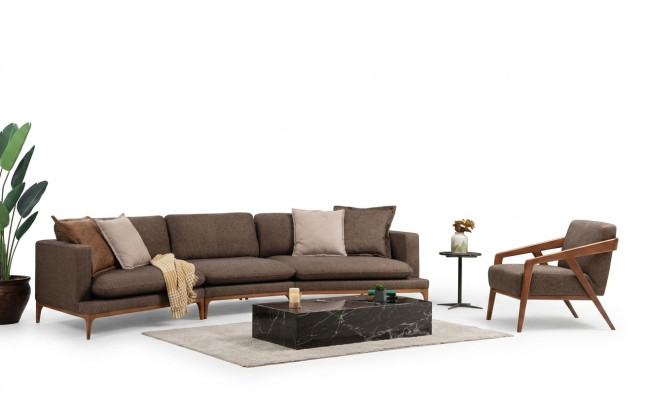 Sofagroep hoekbank fauteuil bank hoekbanken zitplaatsen luxe zitplaatsen set stof nieuw