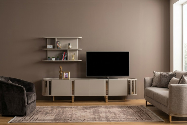 Woonwand rtv Lowboard planken set tv standaard dressoir ladekast woonkamer