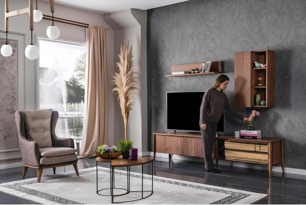Fauteuil Oorfauteuil Woonkamer Luxe 1-Zits Polyester Zitplaats Modern Ontwerp Nieuw