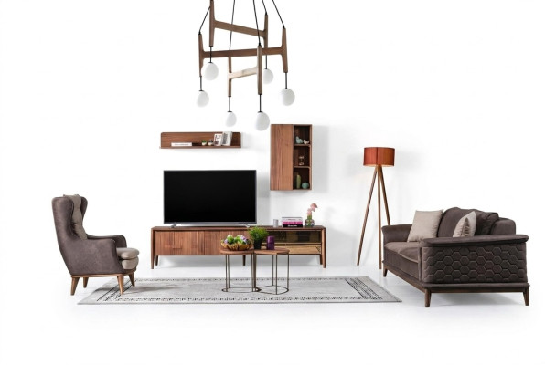 Sofa set Sofa Luxe Set Banken Fauteuils 3+1 zit Stof Modern Design Nieuw