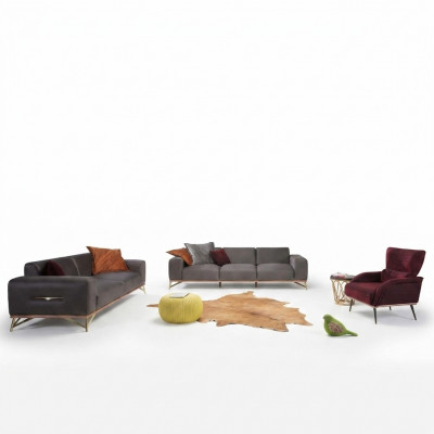 Bankstel Set Bank Fauteuils Bankstellen Complete Lounge Set Zetels Stof