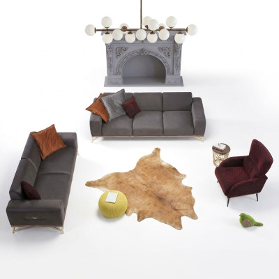 Luxe vierzitsbank 4-zitsbanken Woonkamer Polyester Modern Stoffen Ontwerp