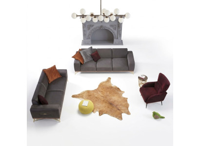 Luxe vierzitsbank 4-zitsbanken Woonkamer Polyester Modern Stoffen Ontwerp
