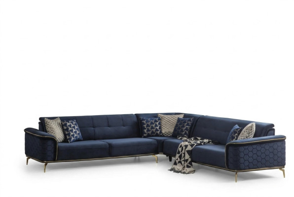 Luxe hoekbank Royal Blauw Fluwelen Bankstel Hoekbank Bank Bankstellen Bank Nieuw