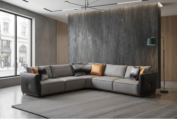Hoekbank Bankstellen L-vorm Grote bank Hoek Woonkamer Polyester Modern Luxe Stof Nieuw