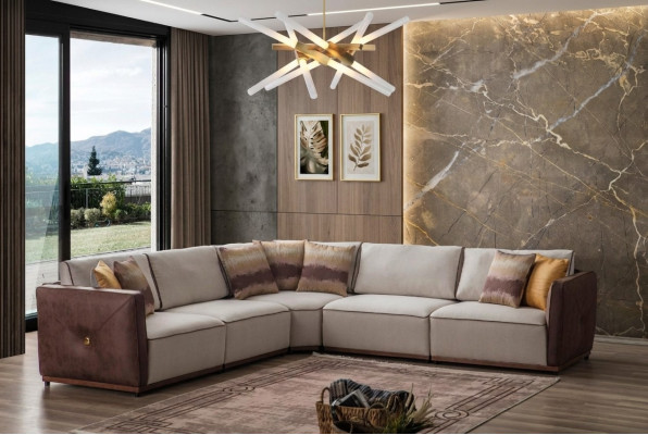 Luxe hoekbank banken L-vorm Grote bank Hoek woonkamer Polyester Modern Stof Nieuw