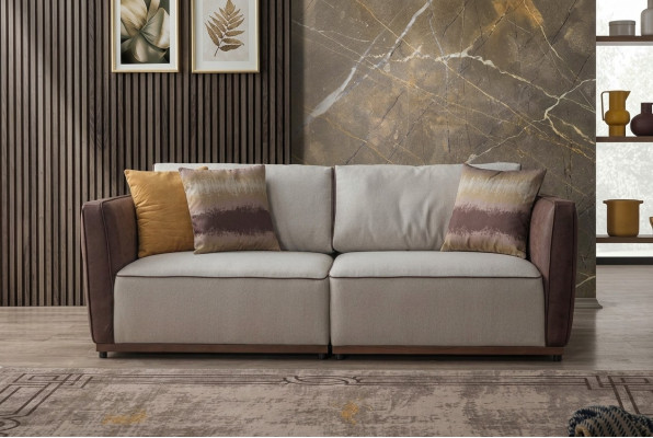 Tweezitsbank Luxe 2-zitsbanken Zitting Woonkamer Modern Polyester Stof Nieuw