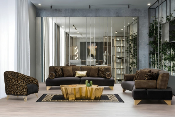 Sofagarnituur Garnituur Banken Bank Fauteuil Driepersoonsbank 3+3+1 Zits Stof Groep Nieuw