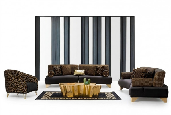 Sofagarnituur Garnituur Banken Bank Fauteuil Driepersoonsbank 3+3+1 Zits Stof Groep Nieuw