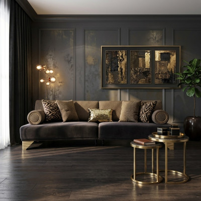 Dries-zitsbank 3-zits luxe bankstellen woonkamer bank van stof 260cm meubels