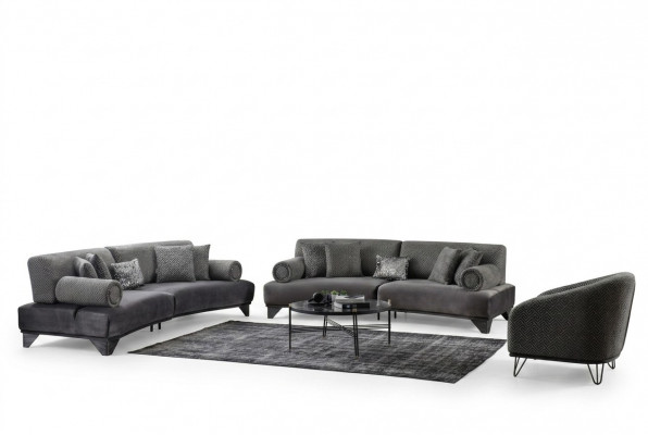 Luxe bankstel bankstel banken bank fauteuil driezitter 3+3+1 zits stof Nieuw