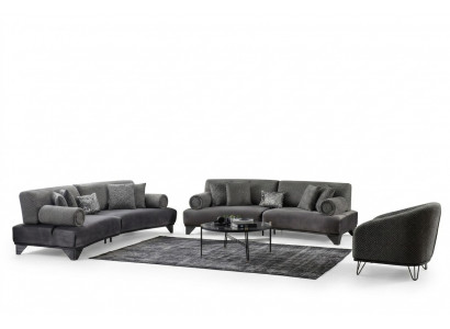 Luxe bankstel bankstel banken bank fauteuil driezitter 3+3+1 zits stof Nieuw