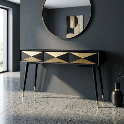 Luxe console tafel console commode bijzettafel hout modern gouden ontwerp