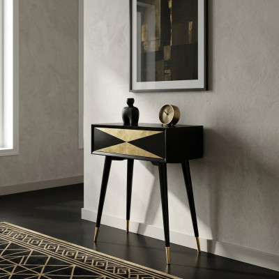 Tafel Console Console Ladenkast End tafel Hout Modern Luxe Goud Ontwerp