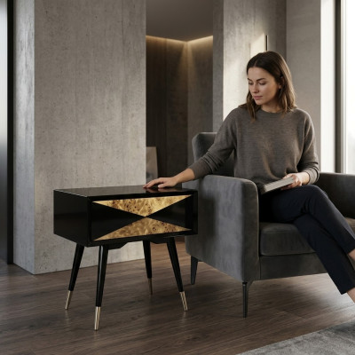 Nachtkastje Nachtkastjes Bijzettafel Hout Ontwerp Modern Slaapkamer Tafels Nieuw