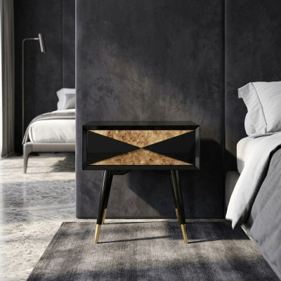 Nachtkastje Nachtkastjes Bijzettafel Hout Ontwerp Modern Slaapkamer Tafels Nieuw