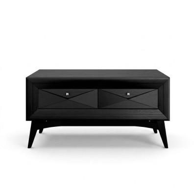 Standaard tv laag dressoir bijzettafel woonkamer modern hout zwart design